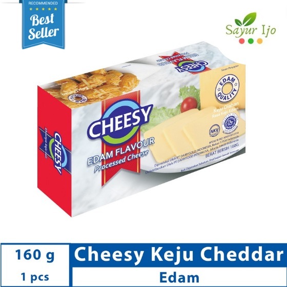 

CHEESY Processed Cheese EDAM FLAVOUR 160 Gram Keju Susu Olahan Premium