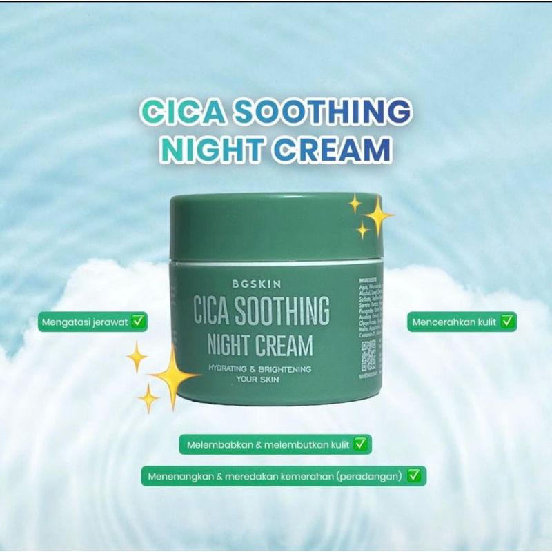 BG SKIN CICA SOOTHING NIGHT CREAM (NIGHT ACNE CREAM)