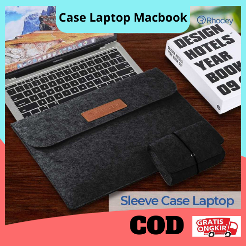Case Laptop 14 Inch Macbook Felt with Pouch /Tas Laptop 14 Inch/Tas Laptop 14 Inch Wanita/Tas Laptop