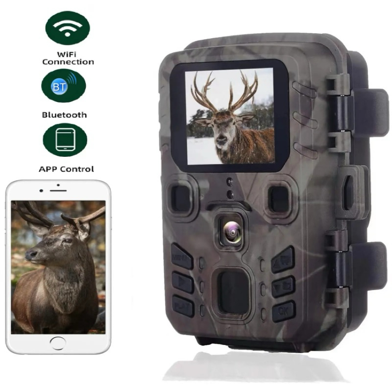 Puluz Trail Kamera Pengintai Hewan Liar Observasi 24MP 1296P WIFI Bluetooth Infrared Night Vision Tr