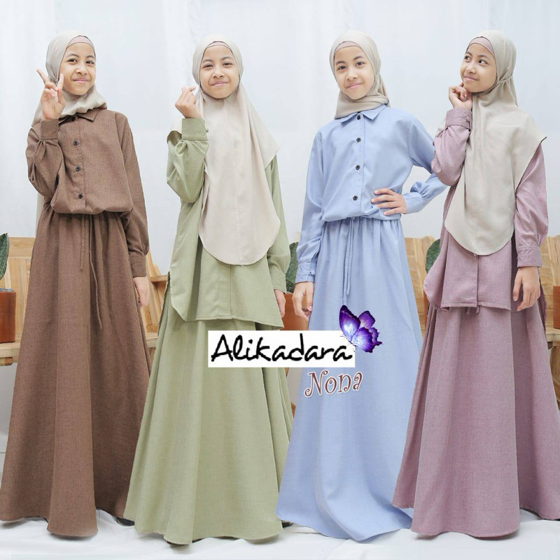 SET TUNIK DAN RoK panjang | Set anak dan remaja|Tunik dan rok panjang| ALiKADARA