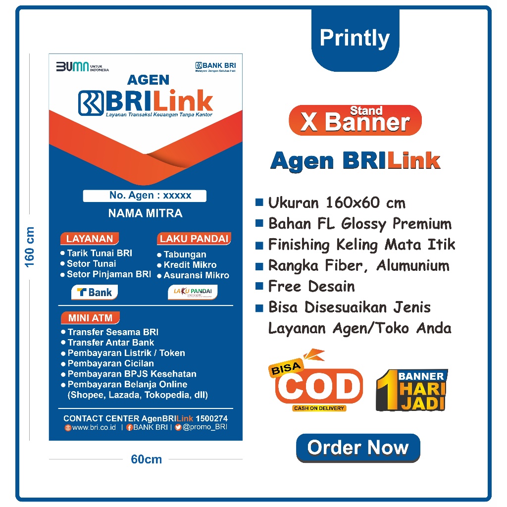 X Banner Agen BRILink
