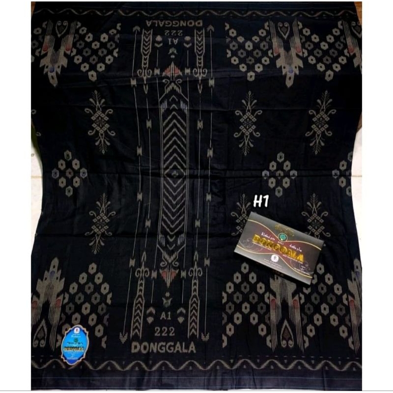 SARUNG DONGGALA KATUN HITAM A1 ORIGINAL
