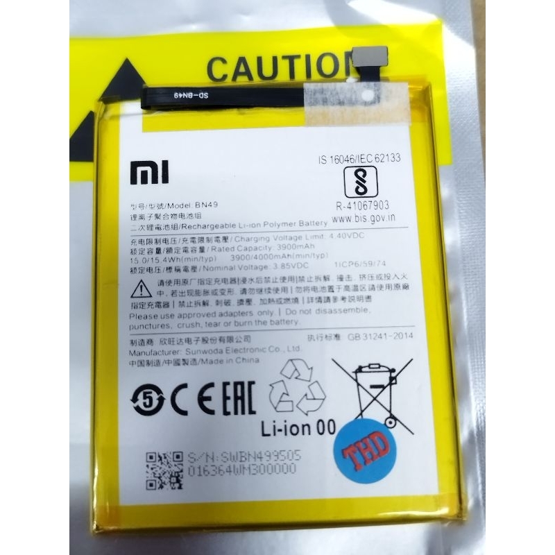Baterai Battery Batre Xiaomi Redmi 7a/7A BN49/Bn 49 4000 mAh Original