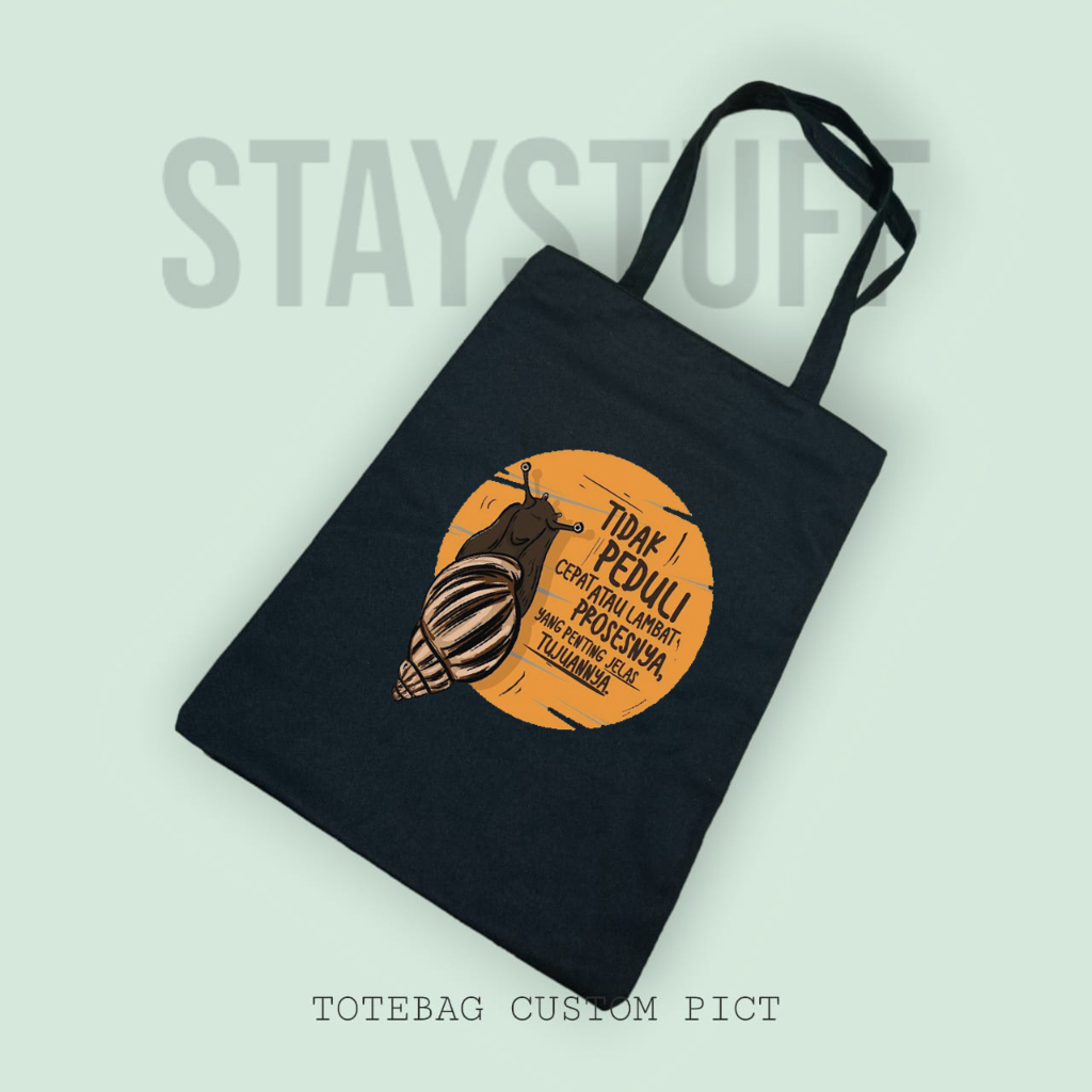 Tas Tote Bag Custom | Goodie Bag Canvas Sablon Custom Satuan Stay Stuff