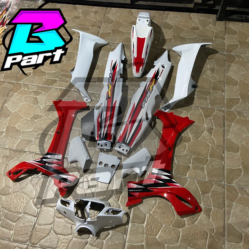cover bodi fizr full set bodi motor Yamaha fizr Fizr milenium merah putih