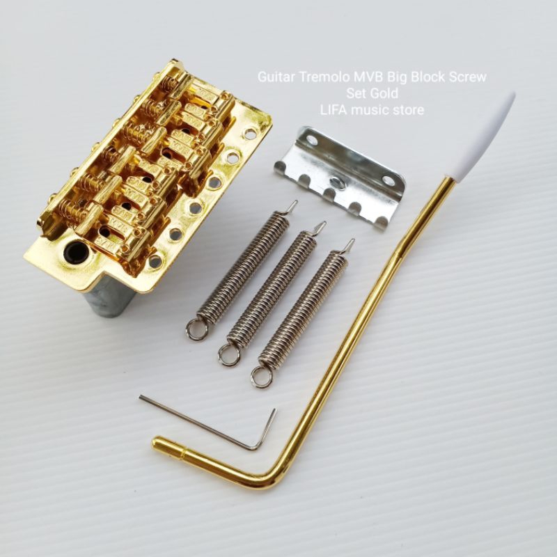 Tremolo Stratocaster Guitar MVB Big Block Set Gold