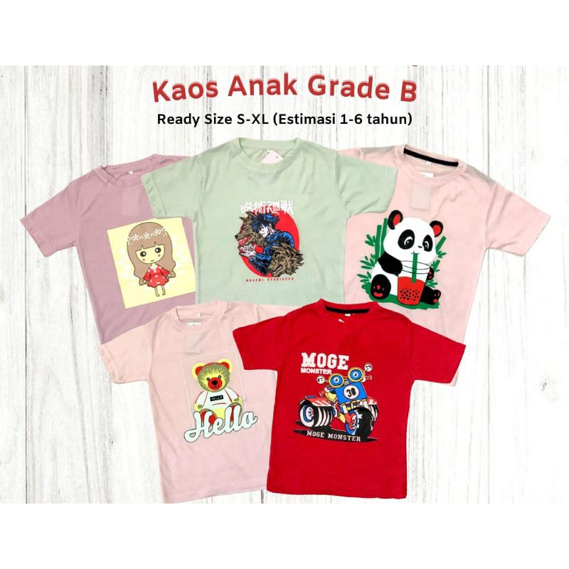 Kaos Karakter Anak Grade B