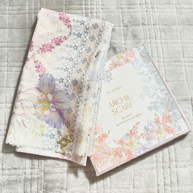 KLAMBY Archie Scarf CottonWhite