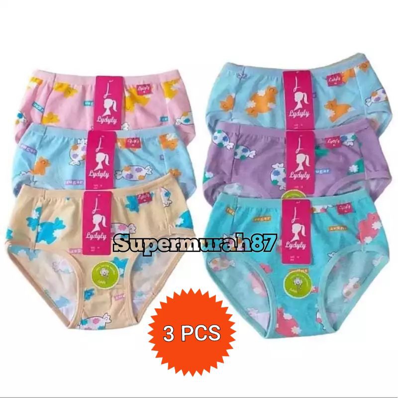 [ 3PCS ] CD Anak LYDYLY MOTIF |  Celana Dalam anak LYDYLY / CD anak cewek