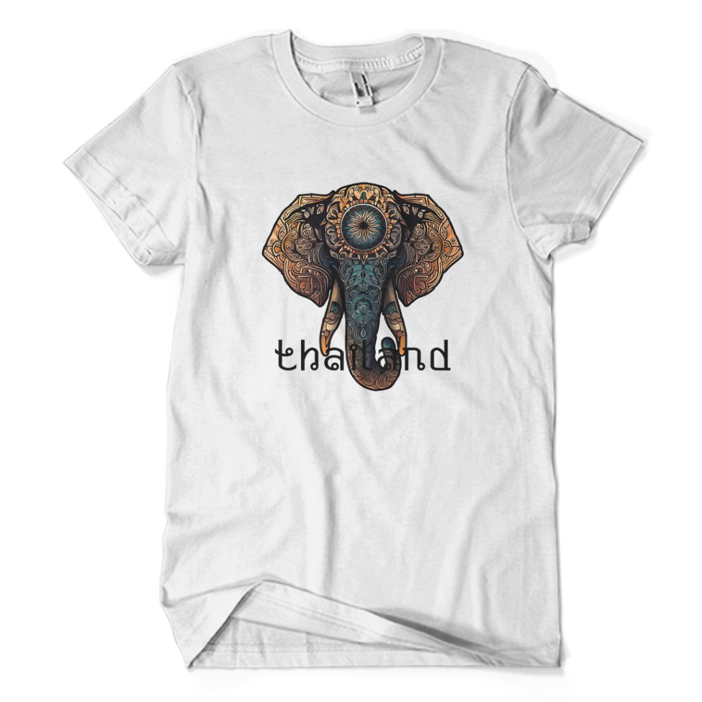 Kaos Distro Premium THAILAND GAJAH - Baju Wisata Liburan Oleh-Oleh Negara Gajah Putih Unisex Dewasa