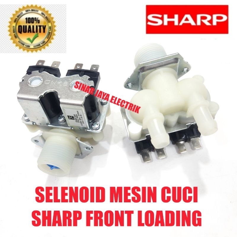 SELENOID WATER INLET VALVE MESIN CUCI SHARP 2 INLET FRONT LOADING / SELENOID MESIN CUCI SHARP