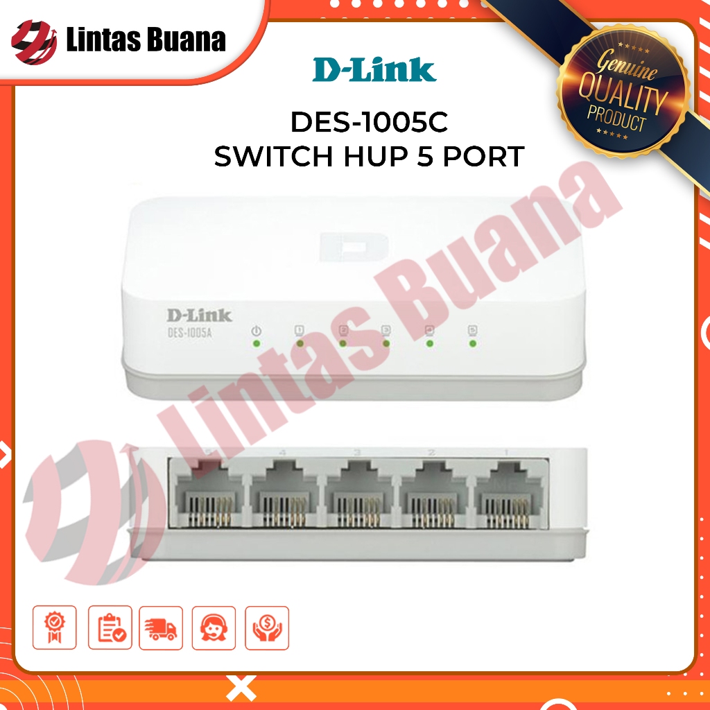 D-LINK DES-1005C SWITCH HUB 5PORT 10/100 - DES1005C