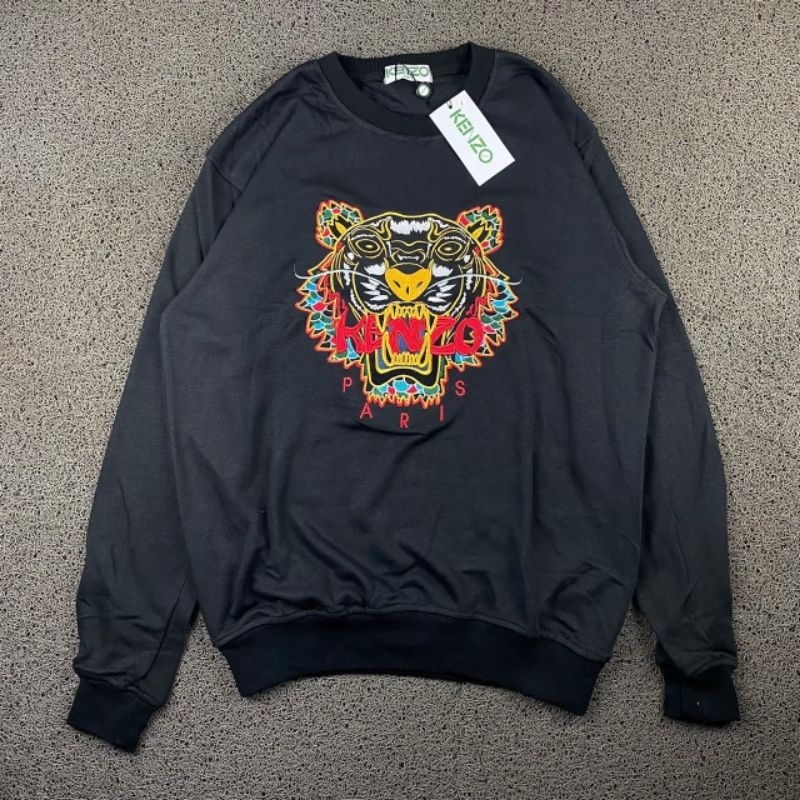 SWEATER CREW NECK KENZO TIGER LOGO PREMIUM FULL EMBROIDERED