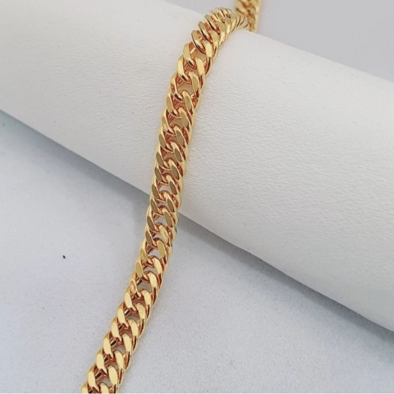Gelang Wanita Emas Asli Model Rantai Polos Kadar 375