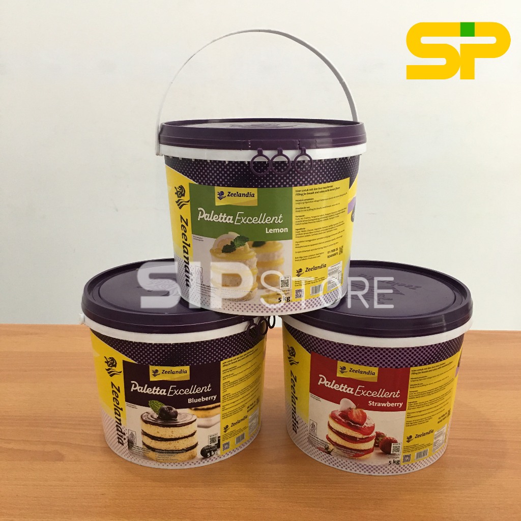

Paletta Excellent Blueberry Lemon Strawberry 5 Kg / Selai Blueberry 5 Kg / Filling Strawberry 5 Kg / Selai Strawberry 5 KG