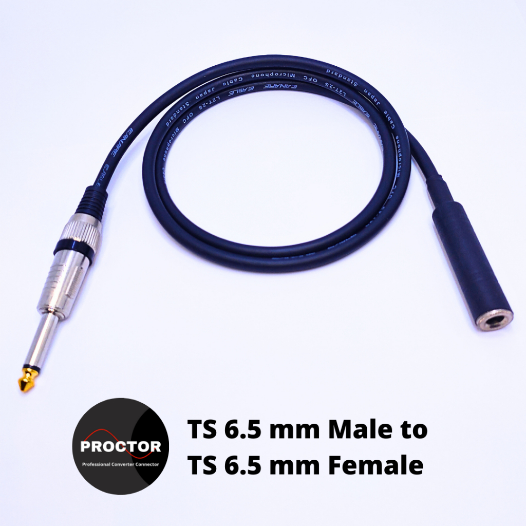 Audio Connector Akai mono TS 6.5 mm Male to TS 6.5 mm Female Mono