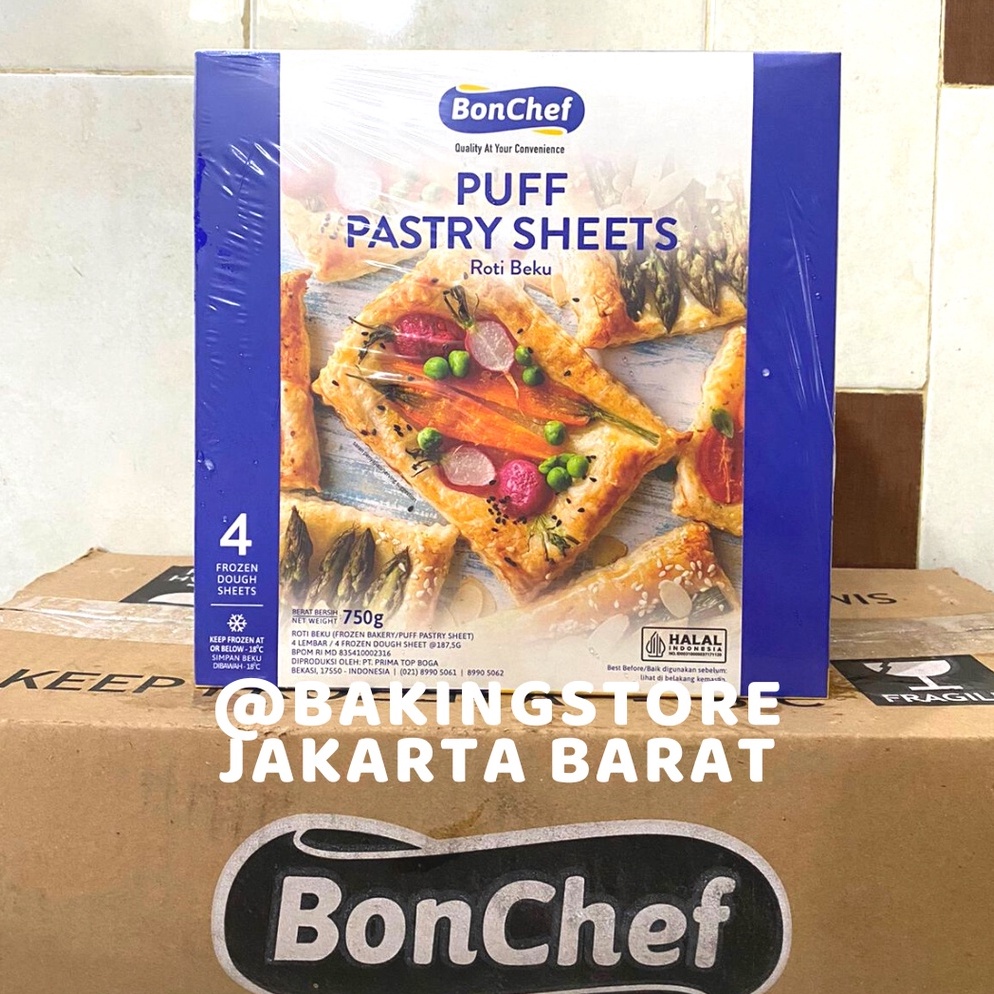 

CLB176 D2289 Bonchef Puff Pastry 75 Gr Puff pastry sheet Bonchef