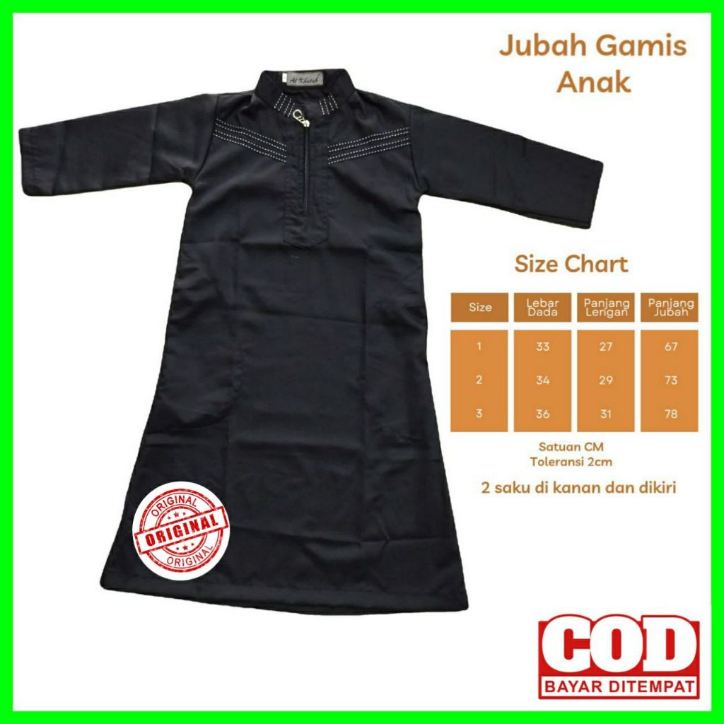 Gamis Jubah Anak / Jubah Anak Laki Laki / Jubah Anak Premium / Jubah Habib Anak / Jubah Anak Laki Po