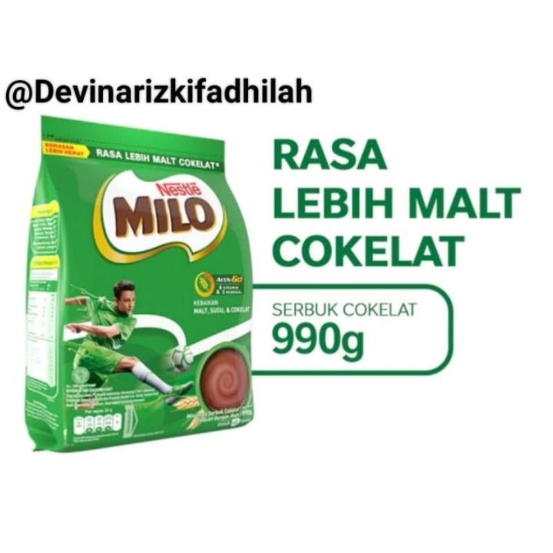 

Milo 3 in 1 dan Activ Go 990g, Exp 2026