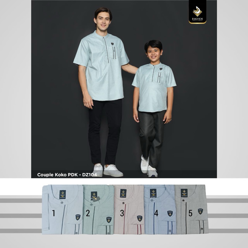 DAZICK Kemeja Koko Anak Lengan Pendek Set Celana ~ Kemko Raya