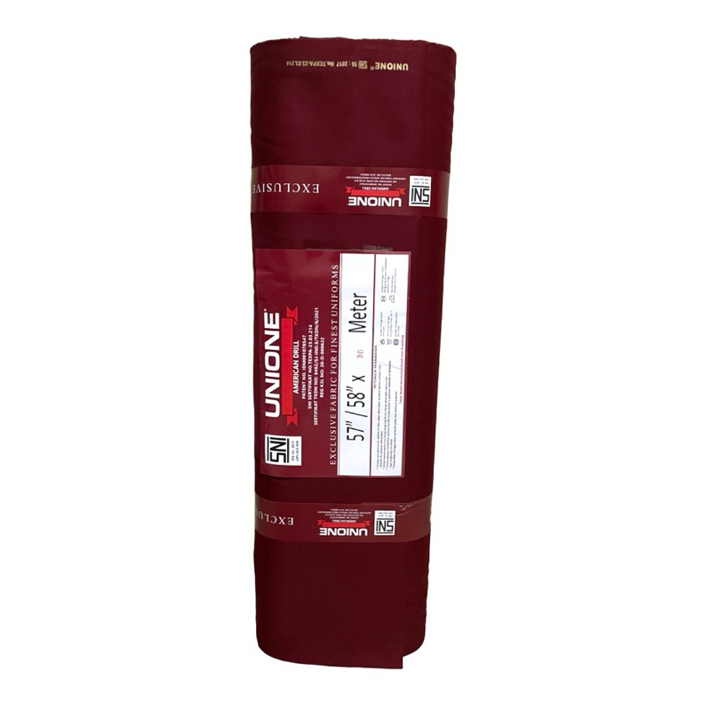 PROMO kain bahan seragam sekolah american drill unione premium 50cm || merah SD