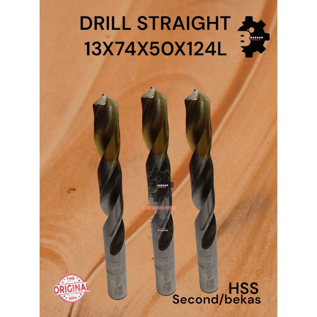 DRILL STRAIGHT 13X74X50X124L Second Hand / Bekas - Drill Straight Diameter 13mm - Pisau Bor - drill 