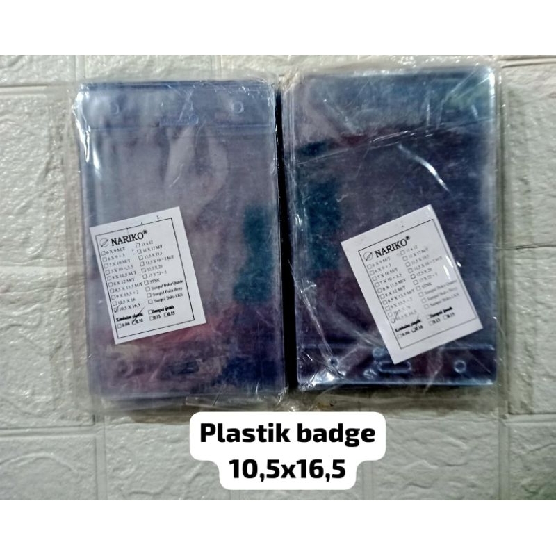 

plastik badge 10,5 x 16,5 isi 100 ** RW