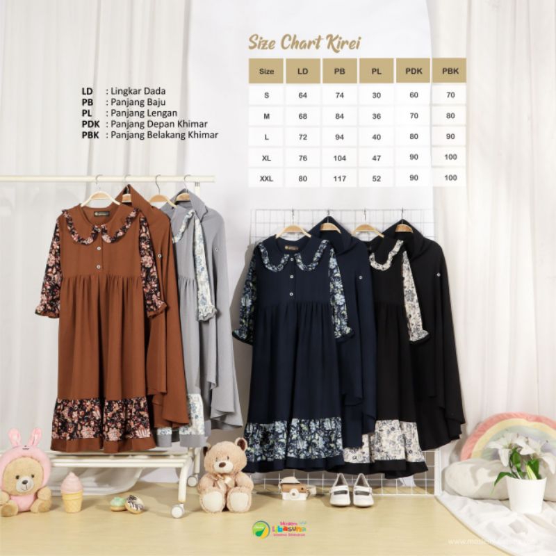 Gamis Anak Set Khimar Syar'i KIREI KIMIKO By MOSLEM LIBASUNA