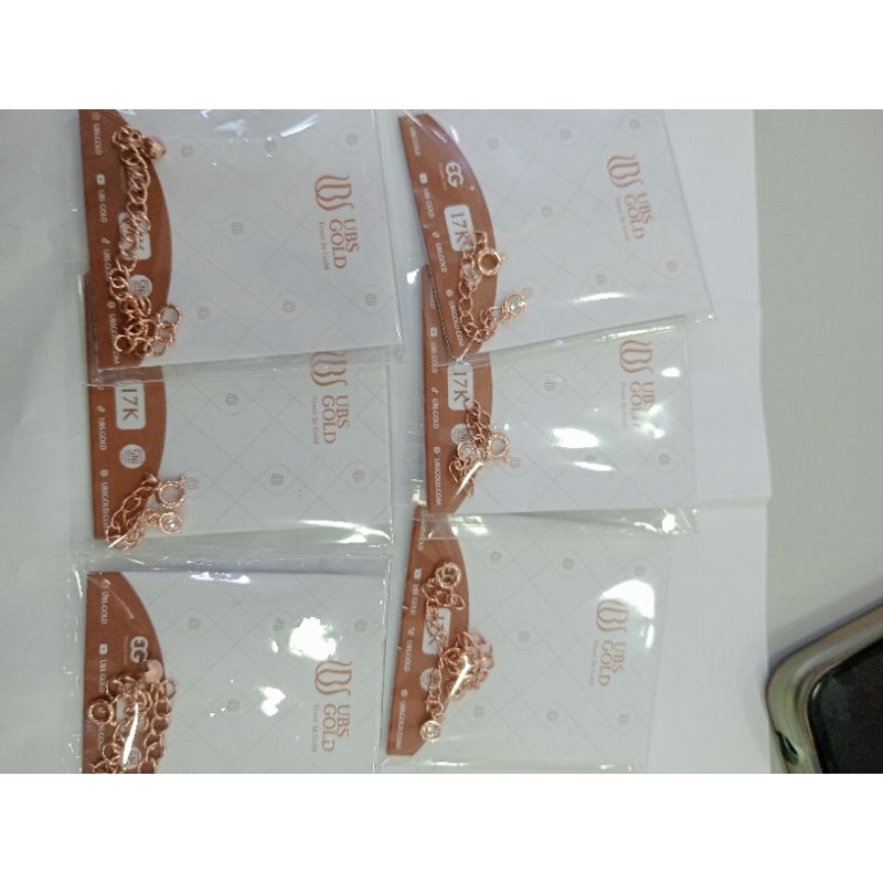 CHIBI GOLD - Extension universal semua kalung dan gelang langsung pasang emas 750 kadar 17k - Chibig
