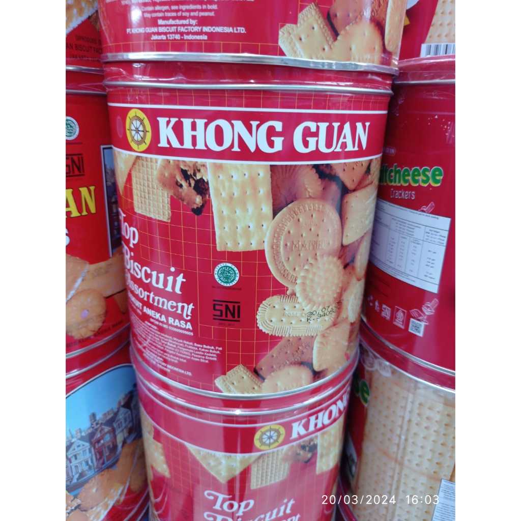 

KHONG GUAN ASSORTED FAMILY RED 650GR - BISKUIT KALENG LEBARAN