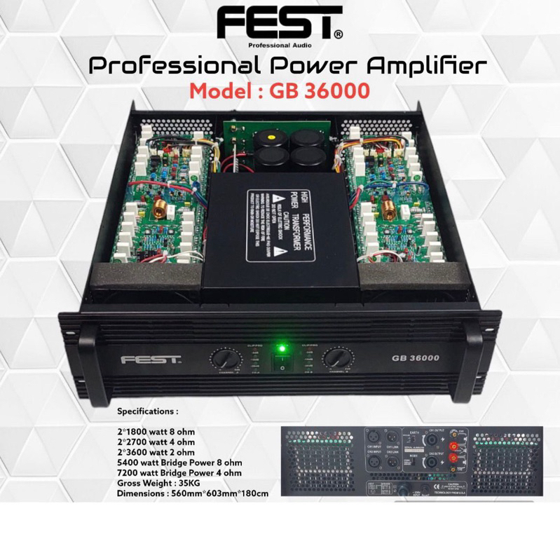 Power FEST GB36000 Original Amplifier Fest GB 36000