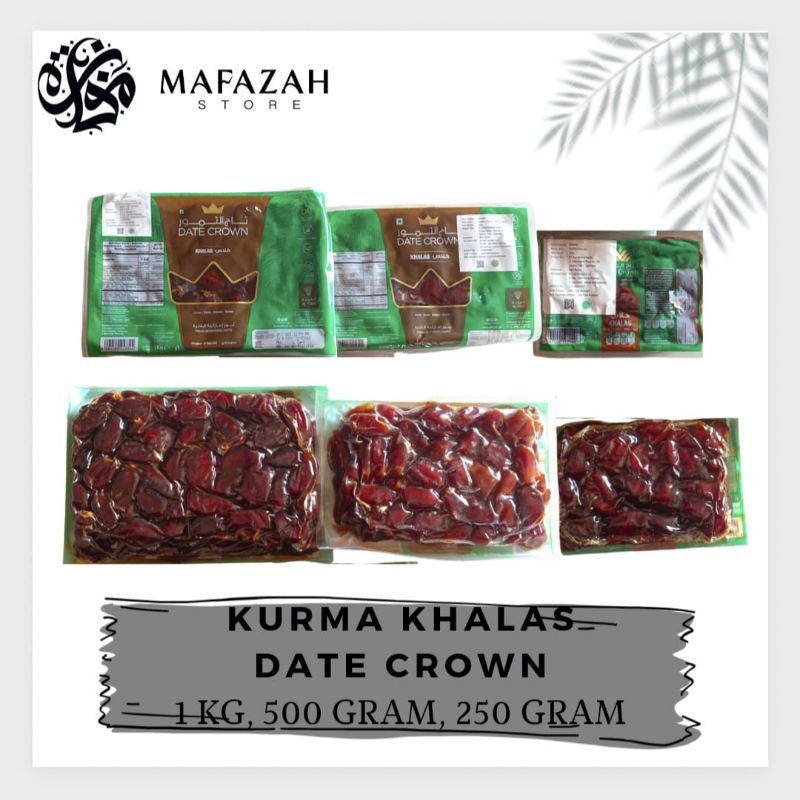 

kurma date crown khalas termo 1kg 500g 250g