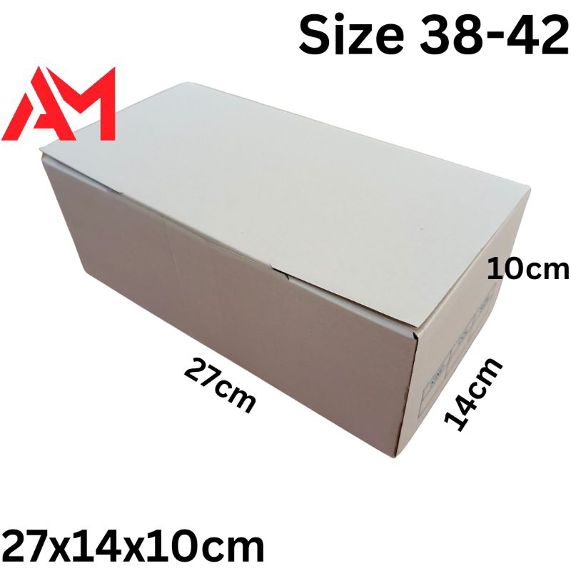 

KARDUS BOX DUS SEPATU 27x14x10 cm PUTIH 38-42