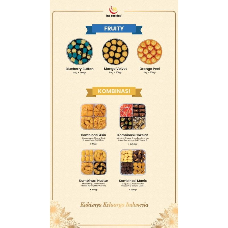 

Ina cookies, Fruity, Kombinasi