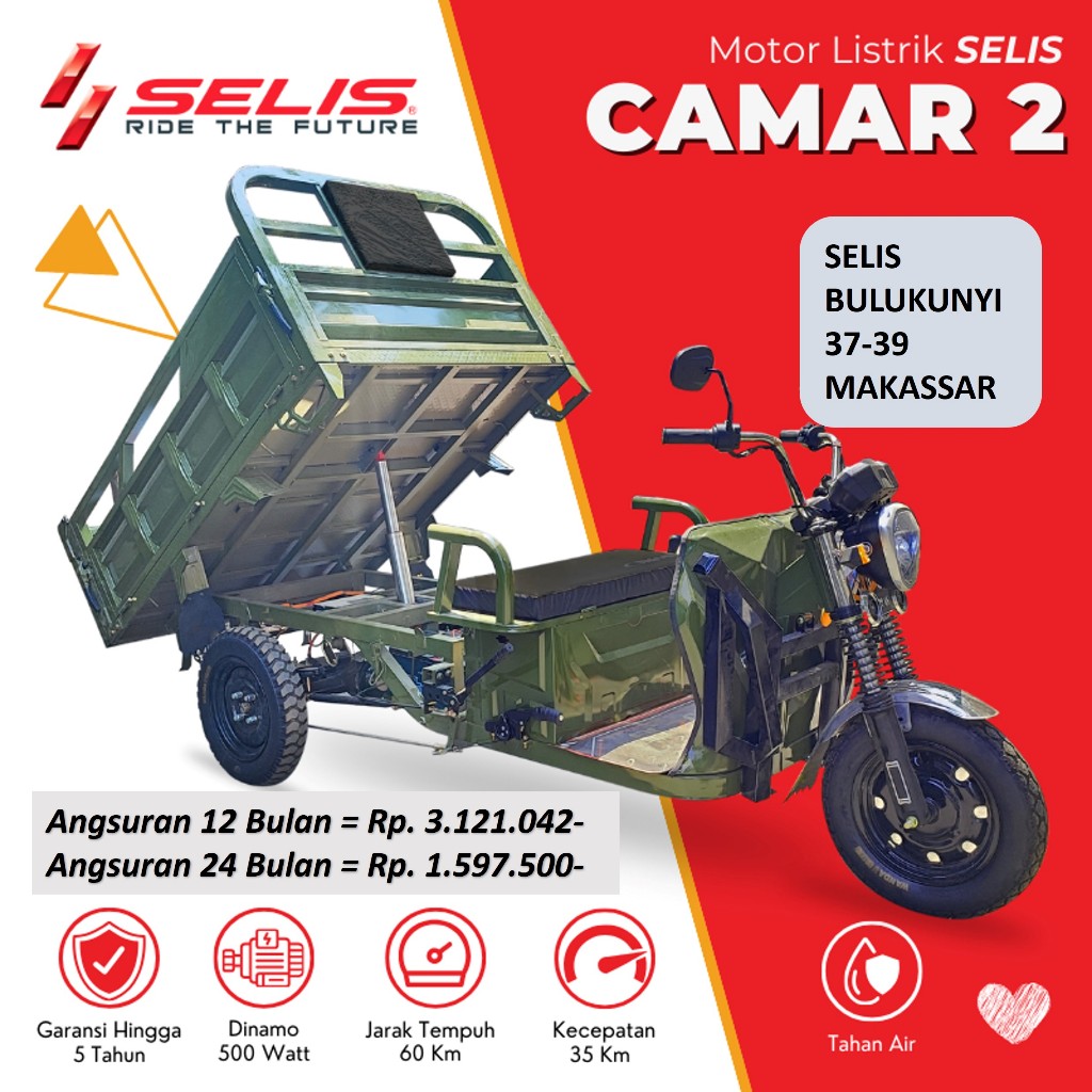 CAMAR 2 SPV TIGA RODA KENDARAAN LISTRIK SELIS MAKASSAR