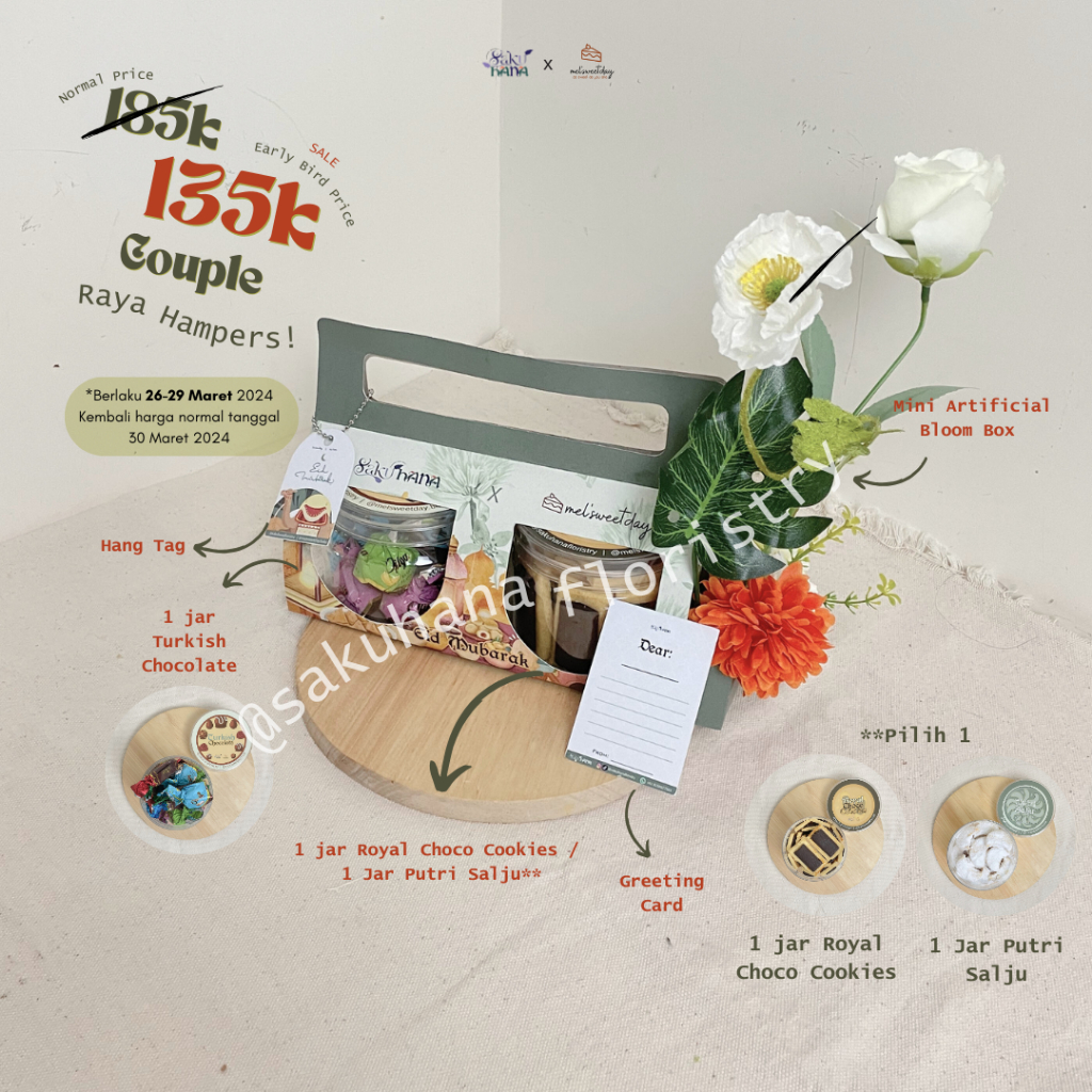 

Couple Raya Hampers | Saku Hana x Mels | Hampers Lebaran