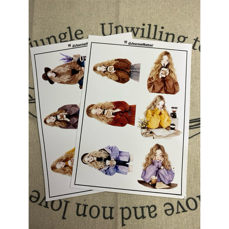 

Coffe Girls Stiker Sheet