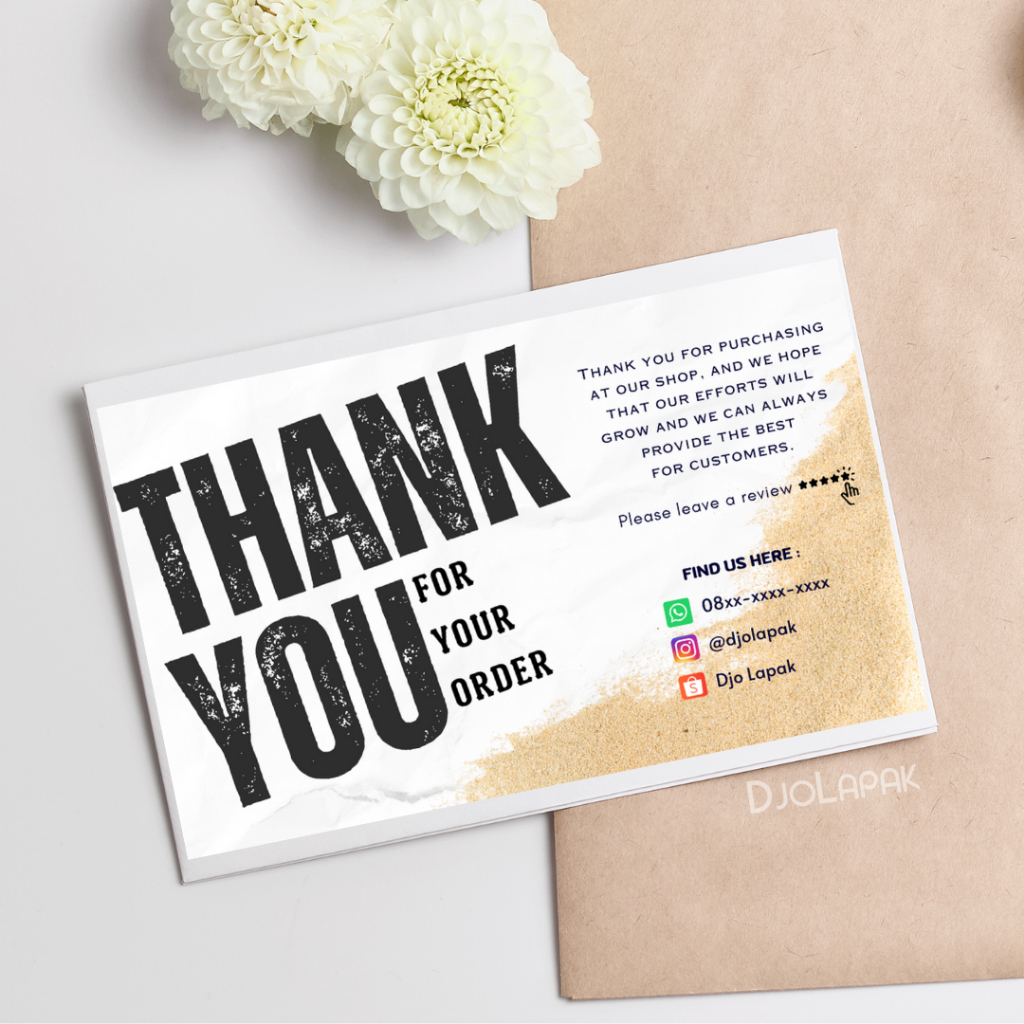 

Thank You Card / Thanks Card / Kartu Terima Kasih