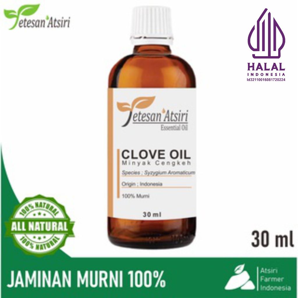 30ml minyak atsiri cengkeh murni asli penyulingan 100%clove pure essential oil diffuser aromatherapy