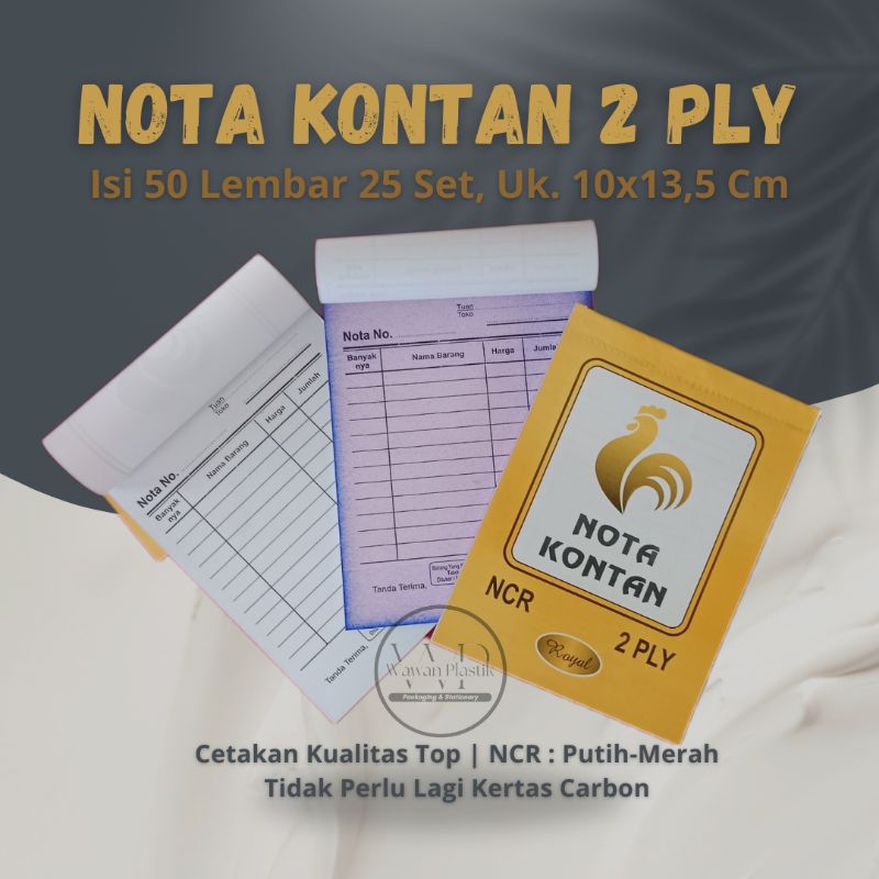 

Buku Nota 2 Ply 1/6 Folio NCR Murah