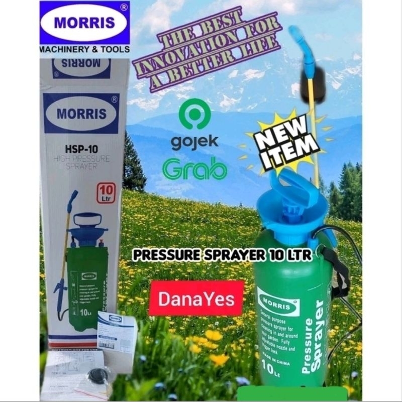 MORRIS High Pressure Sprayer Alat Semprot Semprotan Pompa Hama Tanaman Disinfektan 10 Liter Murah MO