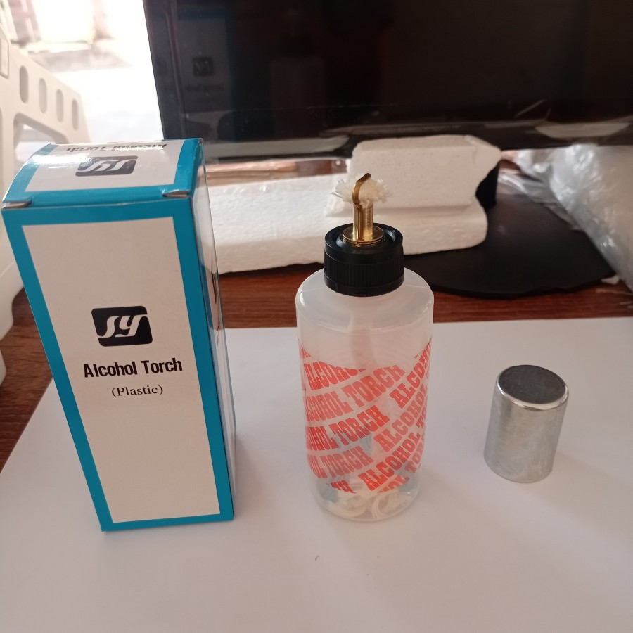 bunsen lampu alkohol torch push Plastik / Burner Spritus Torch plastik / Lampu Spritus plus push pus