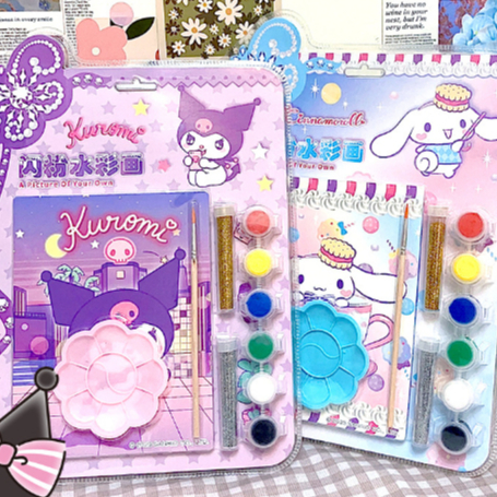 

Set Buku Lukis Glitter SANRIO dan DISNEY / Painting Book Karakter Disney Sanrio / Paket Lukis Kartun