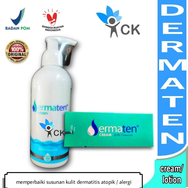 DERMATEN - cream 100 ml / lotion 250 ml - dengan ceramide memperbaiki susunan kulit