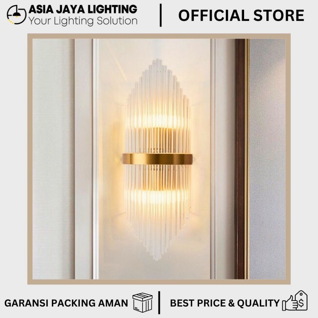LAMPU DINDING INDOOR / NAKAS KAMAR / WALL MOULDING / NAKAS TIDUR KRISTAL MODERN 60006 / 38031