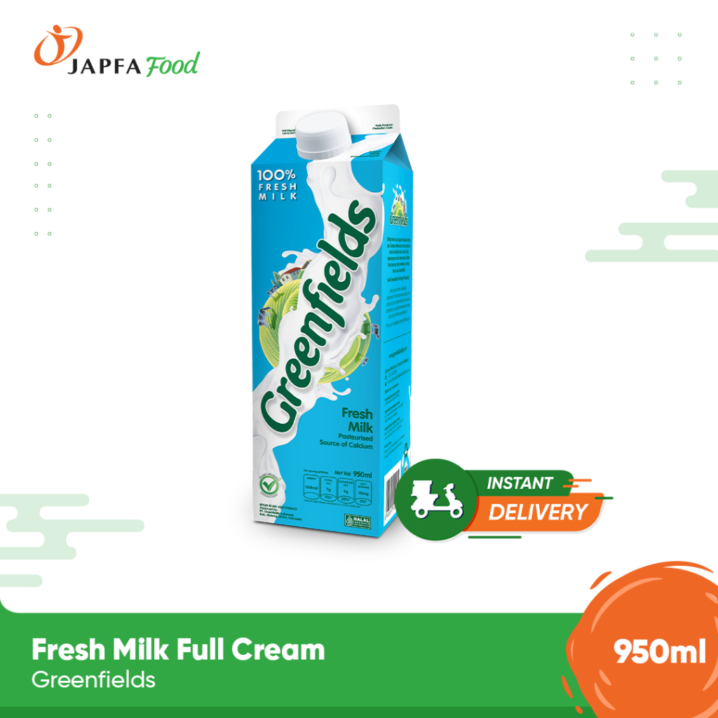 

Greenfields Fresh Milk Full Cream 950 ml - 100% Fresh Milk dari Greenfields Farm