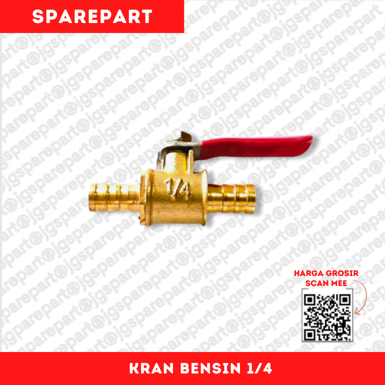 Kran Minyak Bensin Kuningan 1/4"