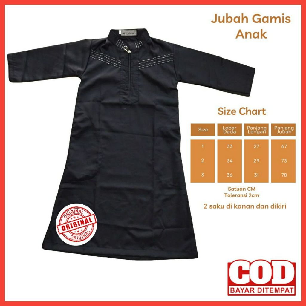 Jubah Muslim Anak / Jubah Anak Laki Polos / Gamis Anak Laki Laki / Jubah Anak Laki Laki / Jubah Anak