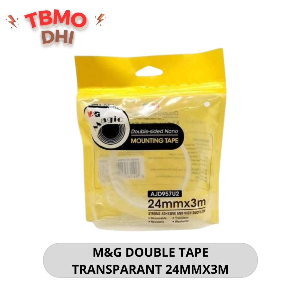 

TBMO M&G Double Tape Transparant 24mm x 3m Mounting Tape / Dobel Tape